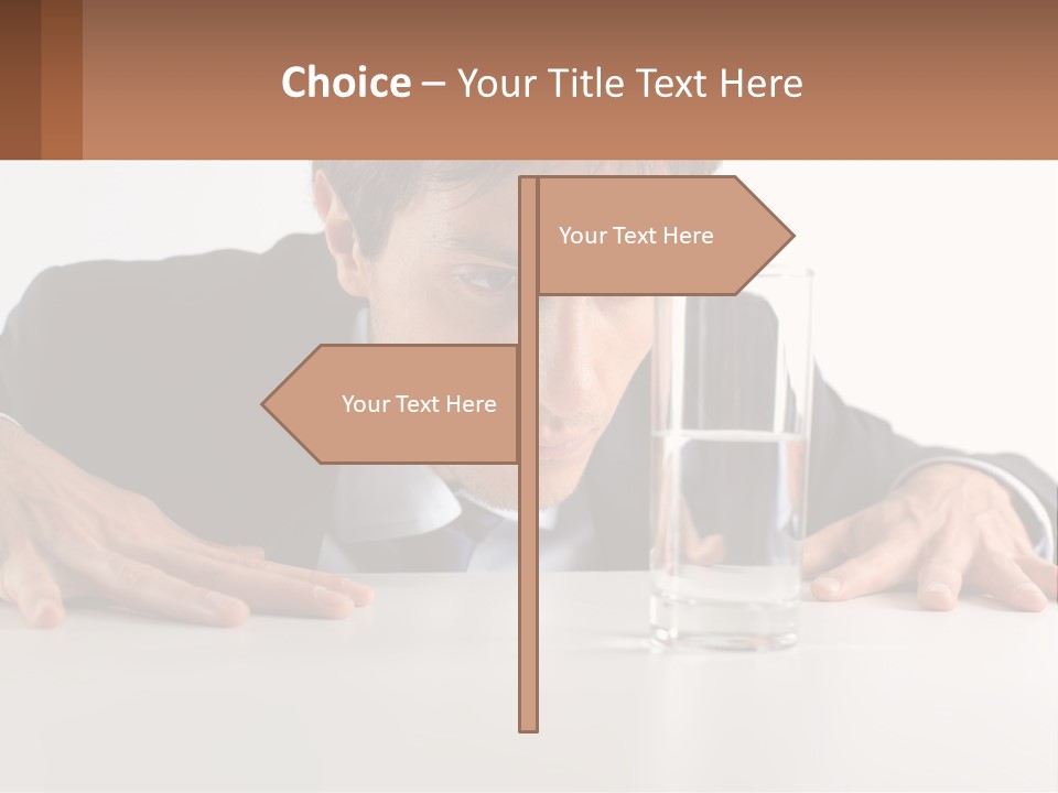 Elderly Sunrise White PowerPoint Template