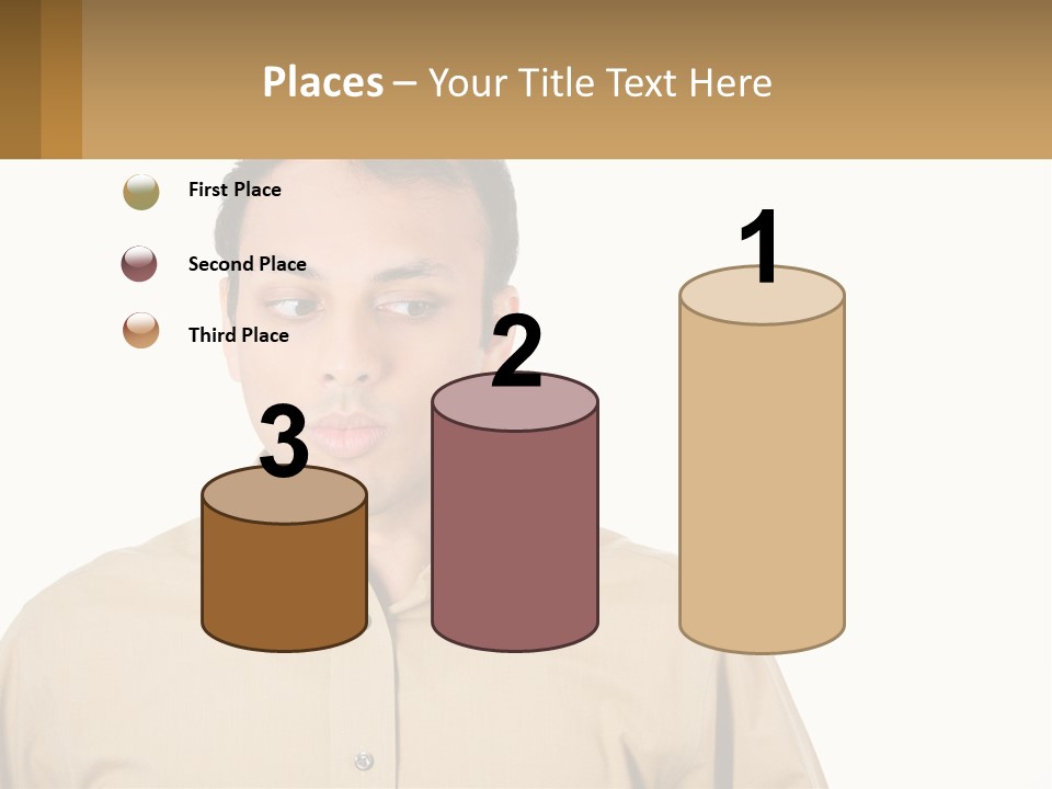 Standing Peaceful Woman PowerPoint Template