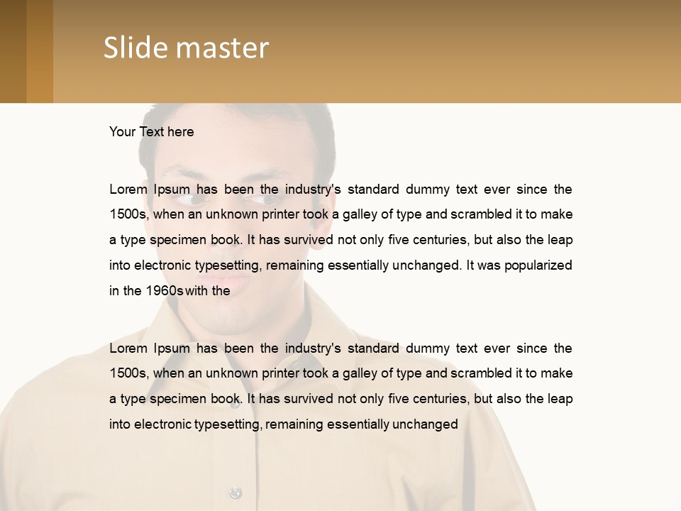 Standing Peaceful Woman PowerPoint Template