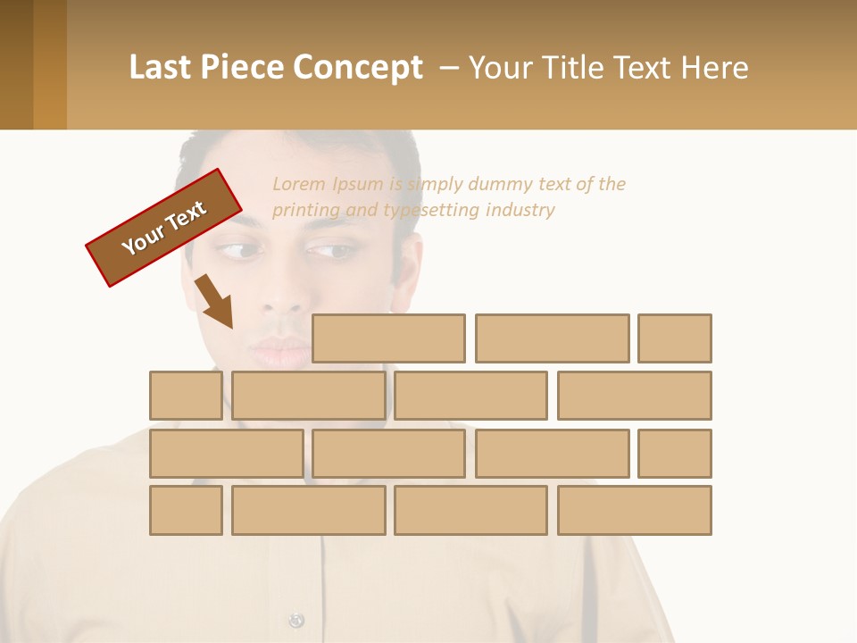 Standing Peaceful Woman PowerPoint Template