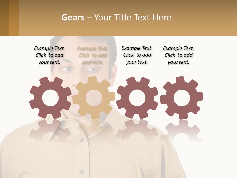 Standing Peaceful Woman PowerPoint Template