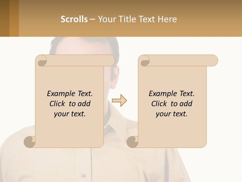 Standing Peaceful Woman PowerPoint Template