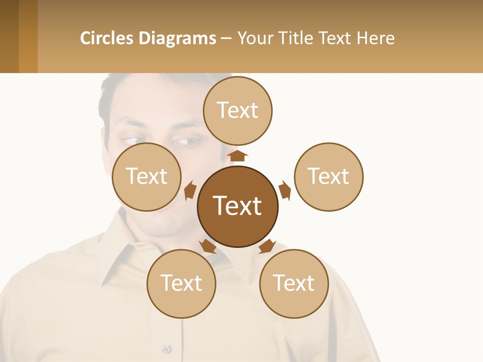 Standing Peaceful Woman PowerPoint Template