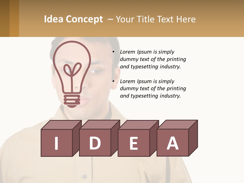 Standing Peaceful Woman PowerPoint Template