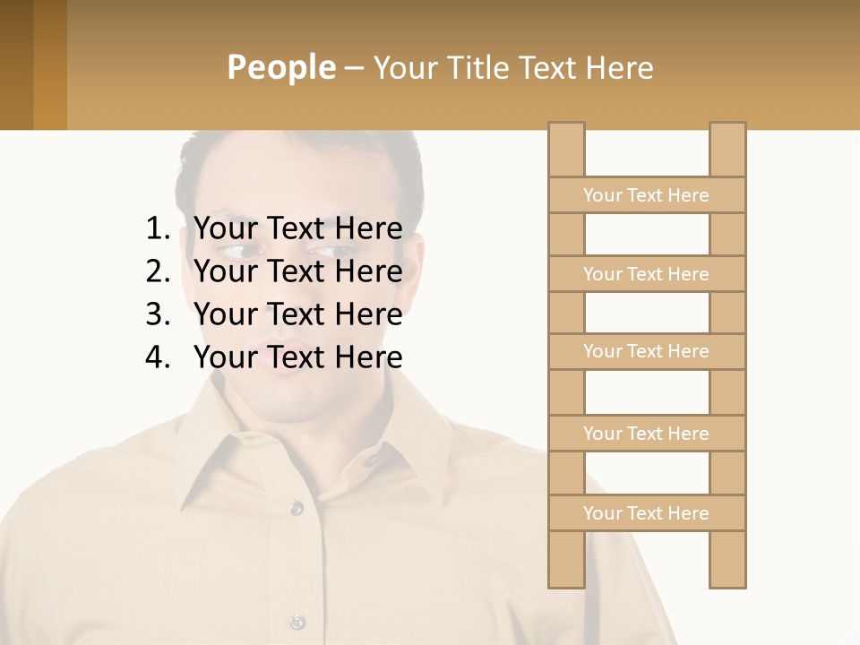 Standing Peaceful Woman PowerPoint Template