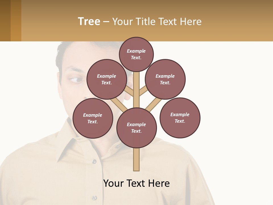 Standing Peaceful Woman PowerPoint Template