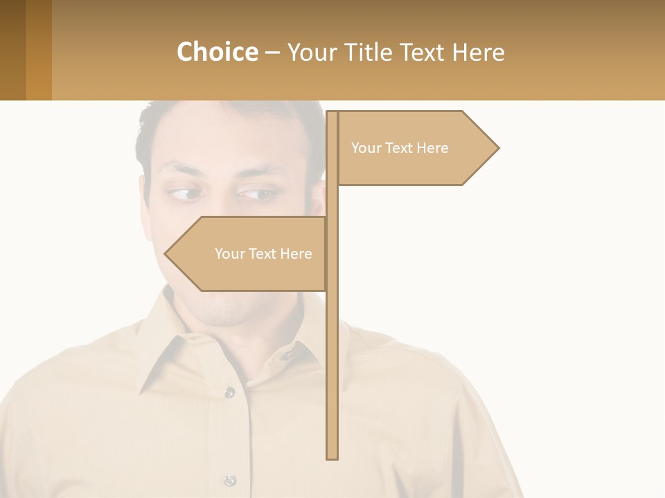 Standing Peaceful Woman PowerPoint Template