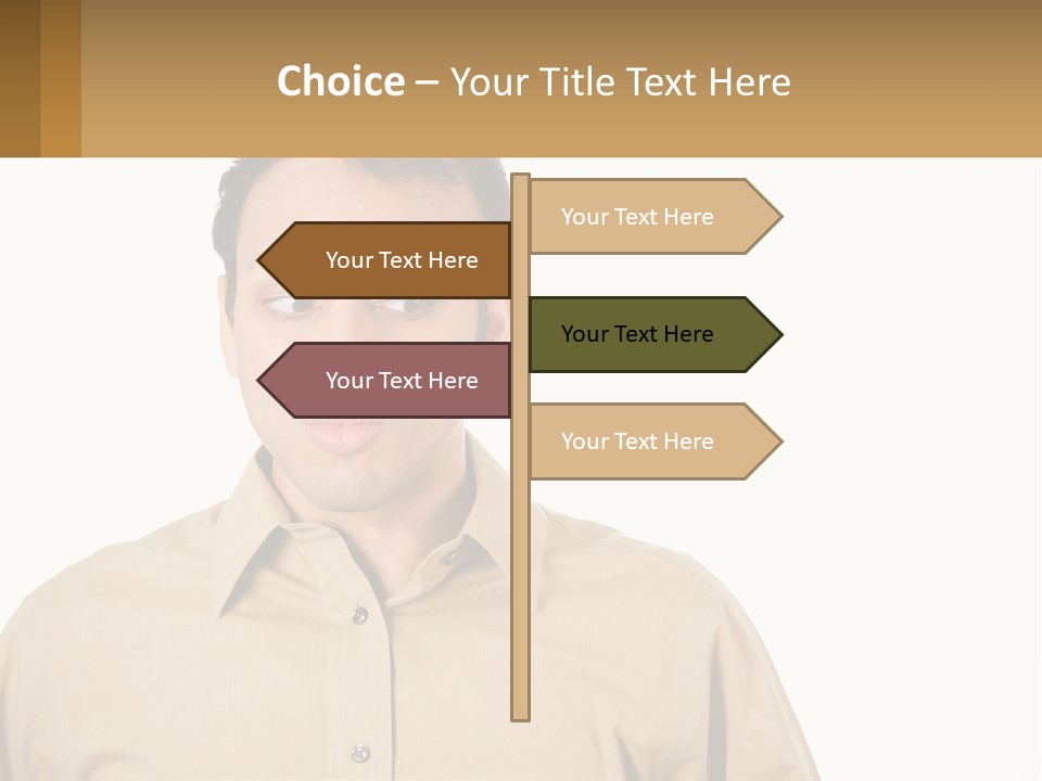 Standing Peaceful Woman PowerPoint Template