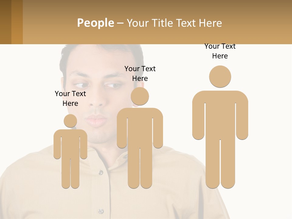 Standing Peaceful Woman PowerPoint Template