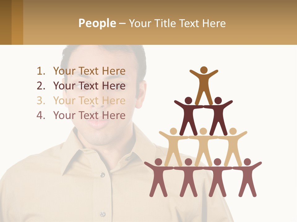 Standing Peaceful Woman PowerPoint Template