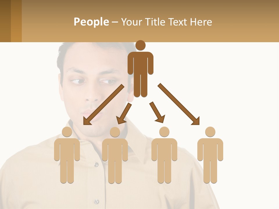 Standing Peaceful Woman PowerPoint Template