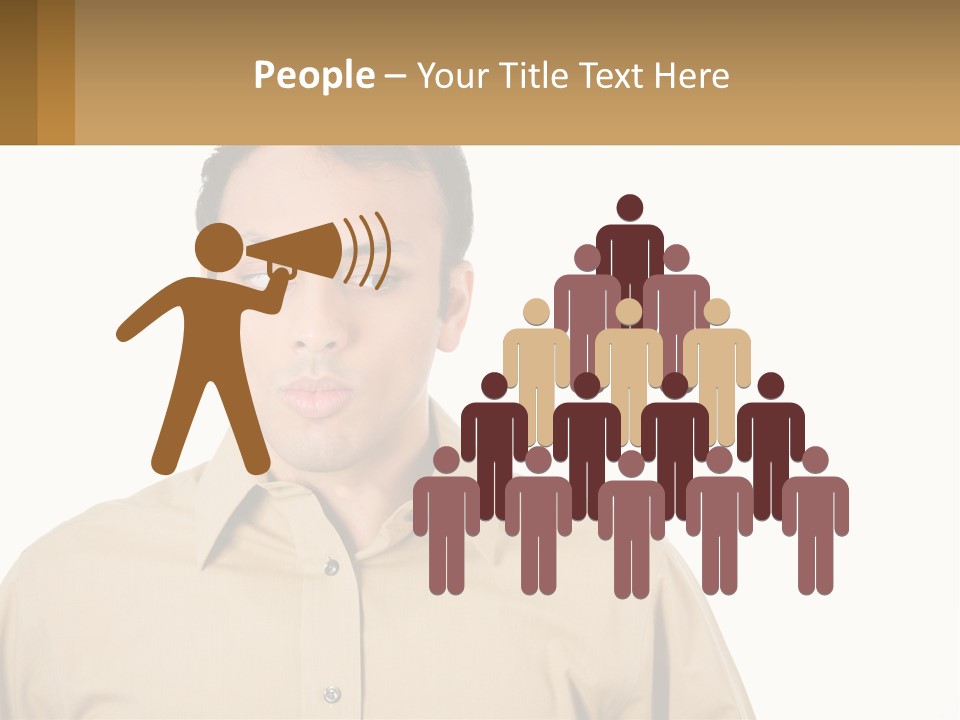 Standing Peaceful Woman PowerPoint Template