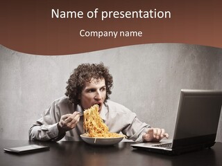 Caucasian Sunset Parent PowerPoint Template