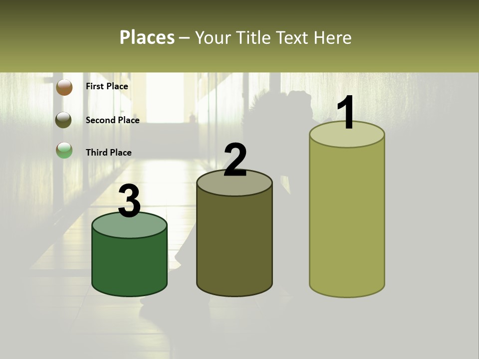 White Elderly Pensioner PowerPoint Template