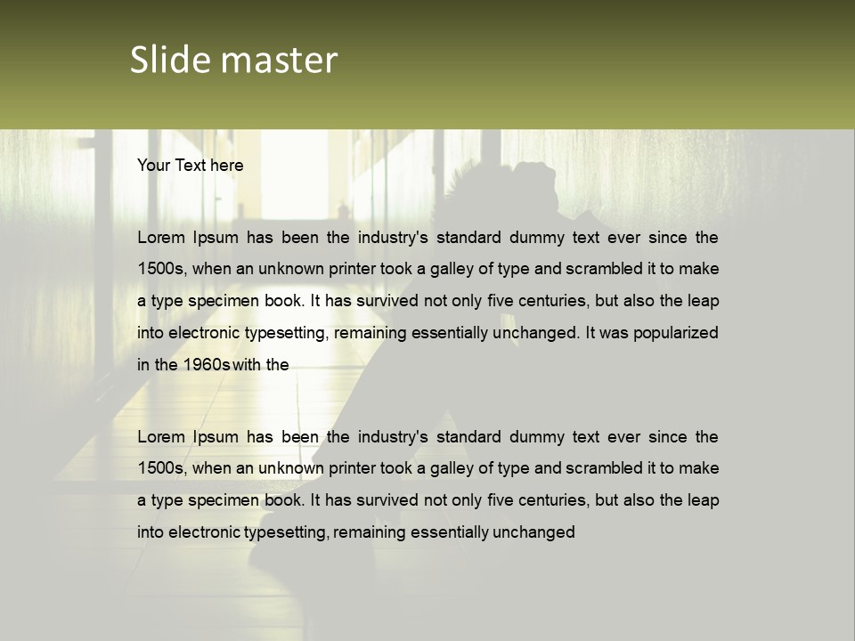 White Elderly Pensioner PowerPoint Template