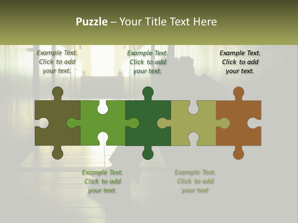 White Elderly Pensioner PowerPoint Template