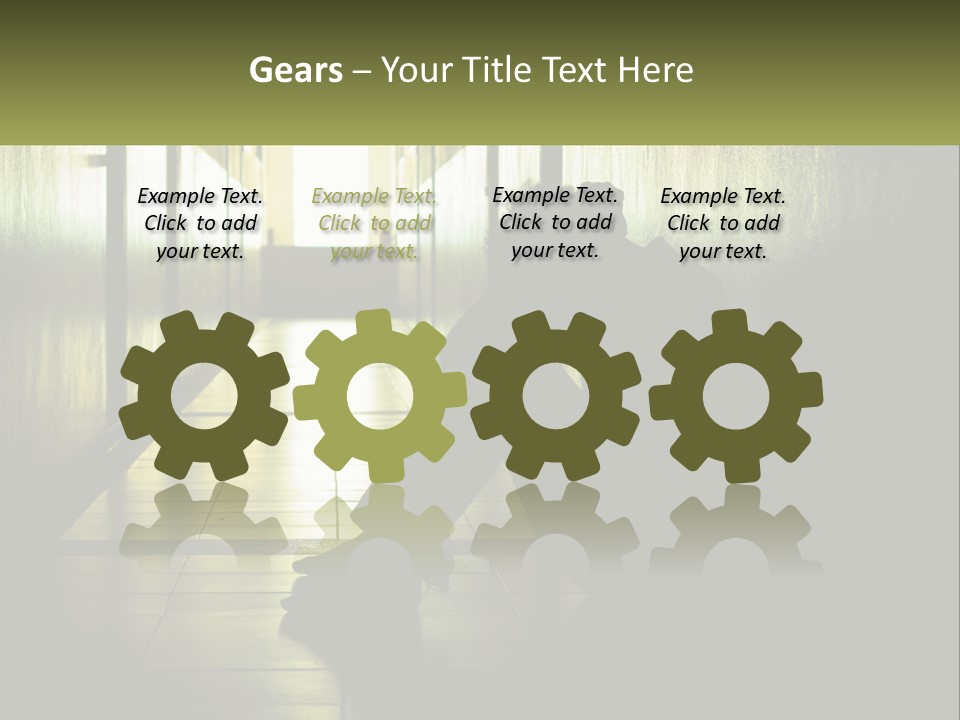 White Elderly Pensioner PowerPoint Template