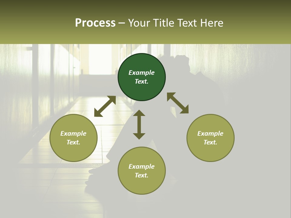 White Elderly Pensioner PowerPoint Template