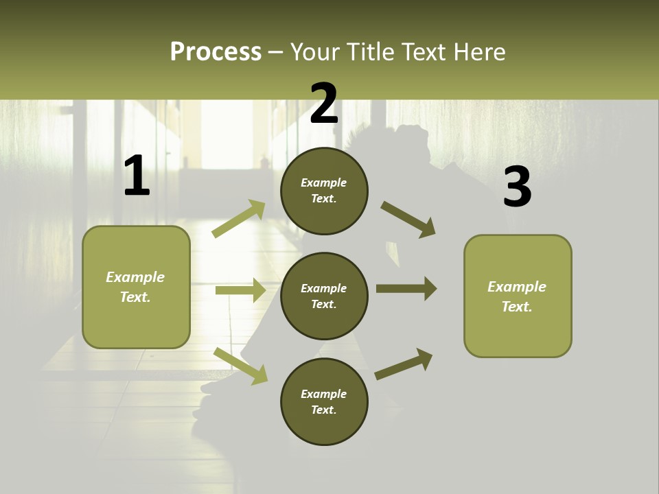 White Elderly Pensioner PowerPoint Template