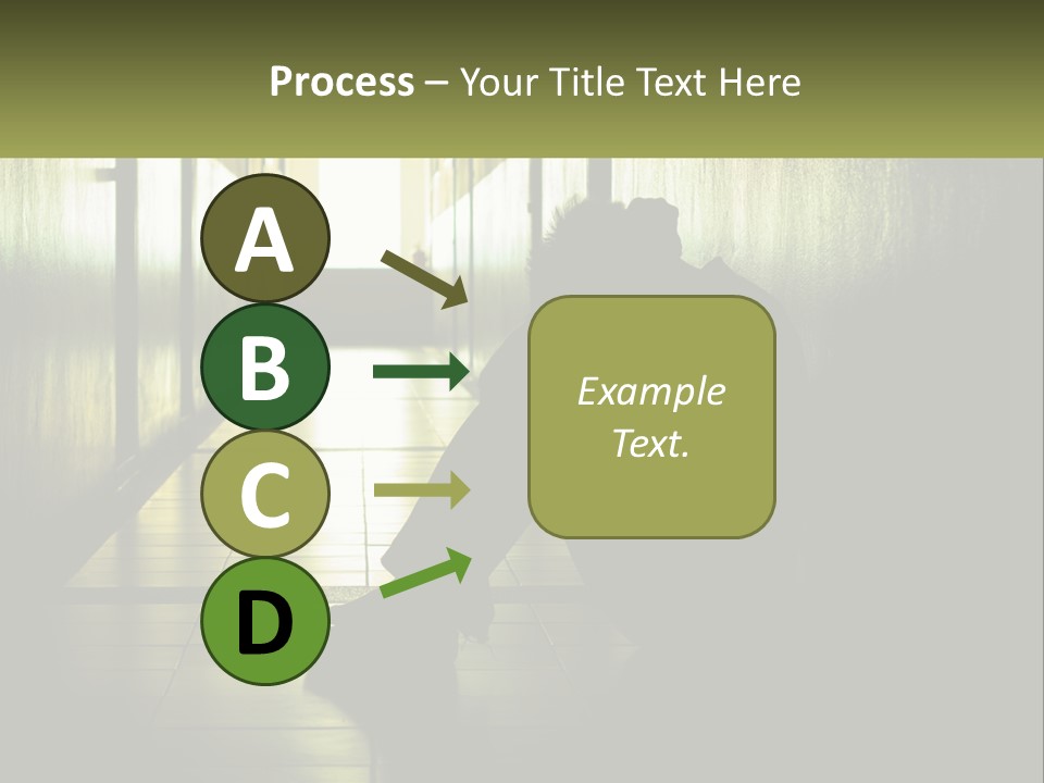 White Elderly Pensioner PowerPoint Template