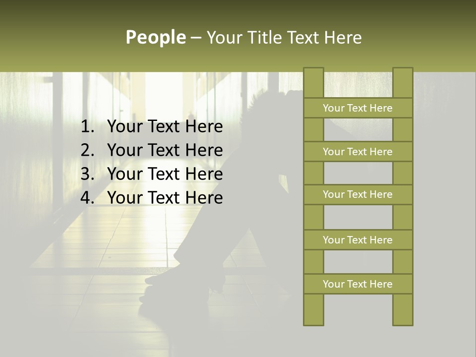 White Elderly Pensioner PowerPoint Template