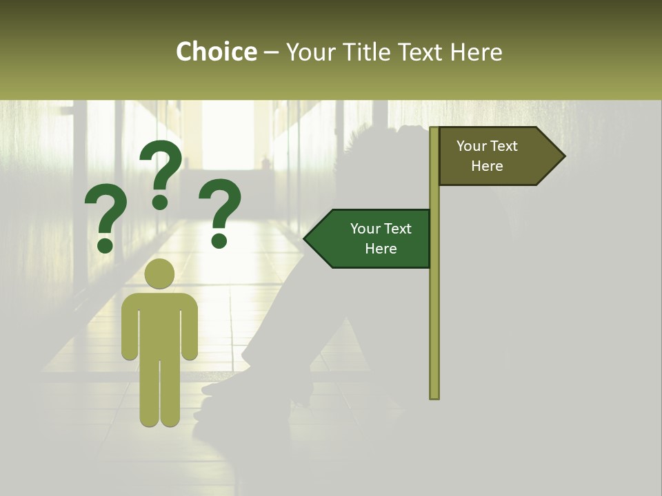 White Elderly Pensioner PowerPoint Template