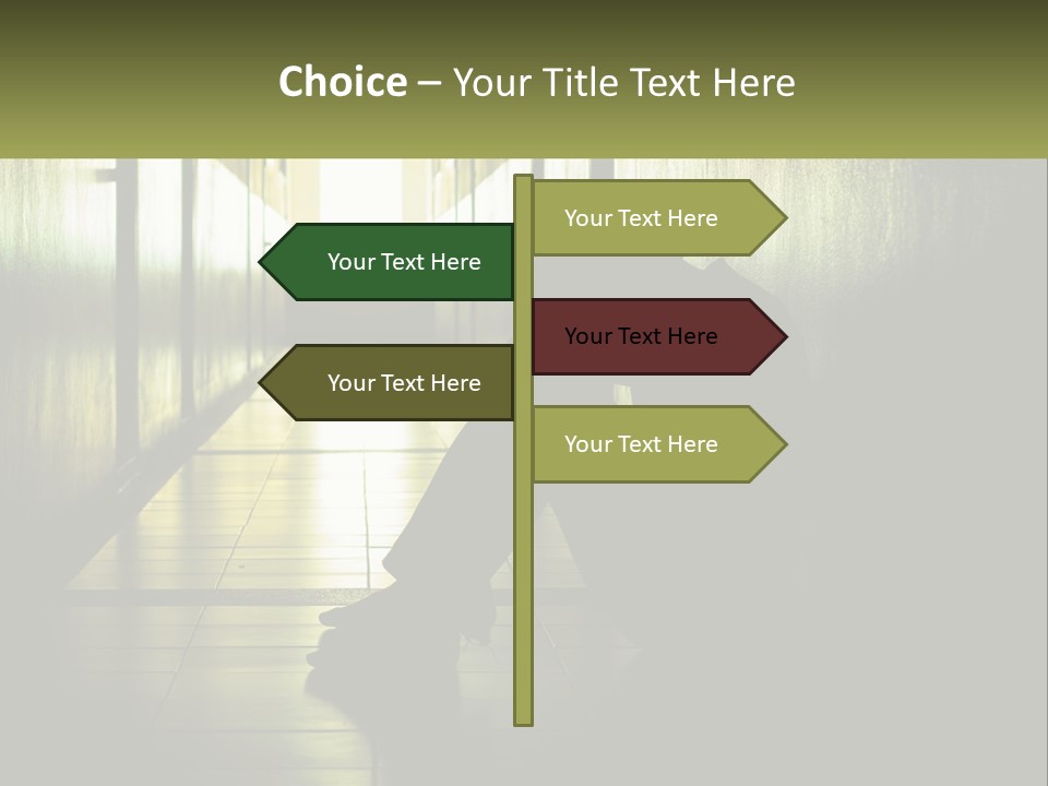 White Elderly Pensioner PowerPoint Template