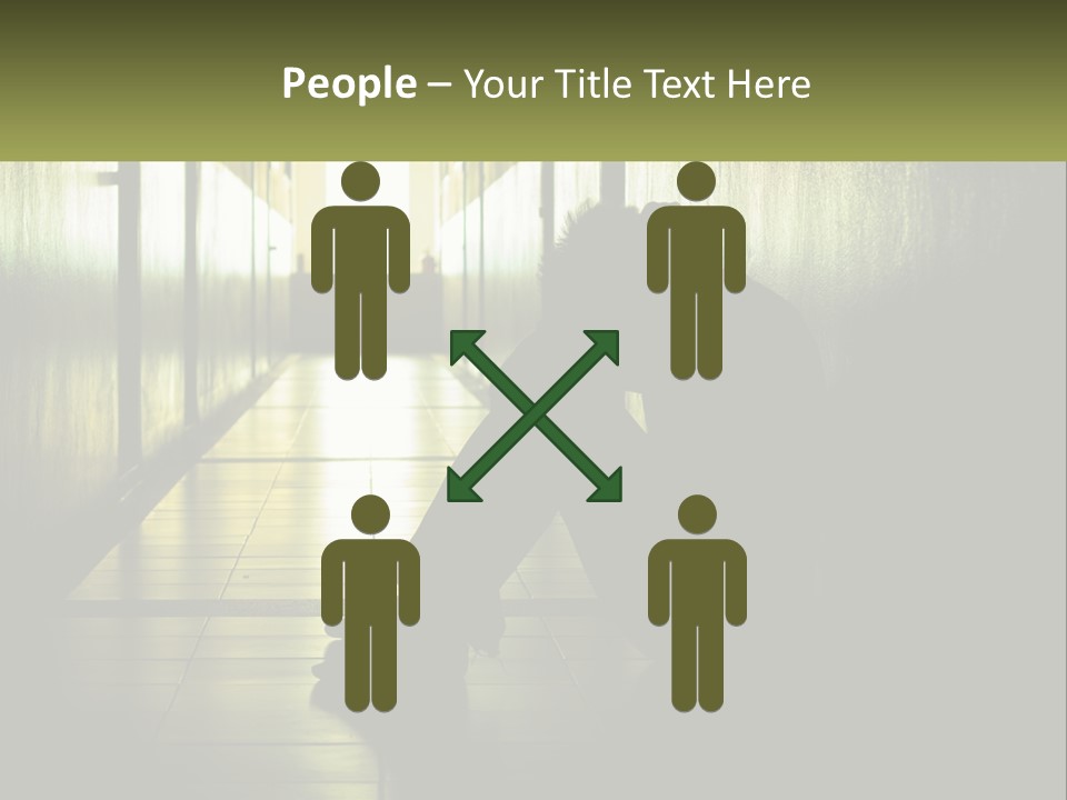 White Elderly Pensioner PowerPoint Template