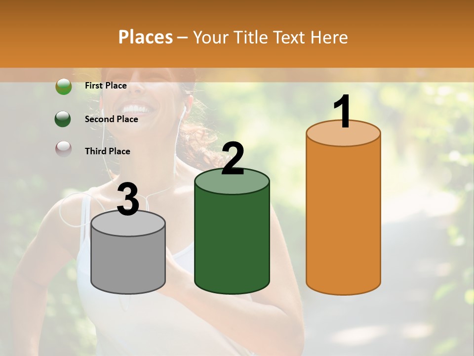 Standing Caucasian Woman PowerPoint Template