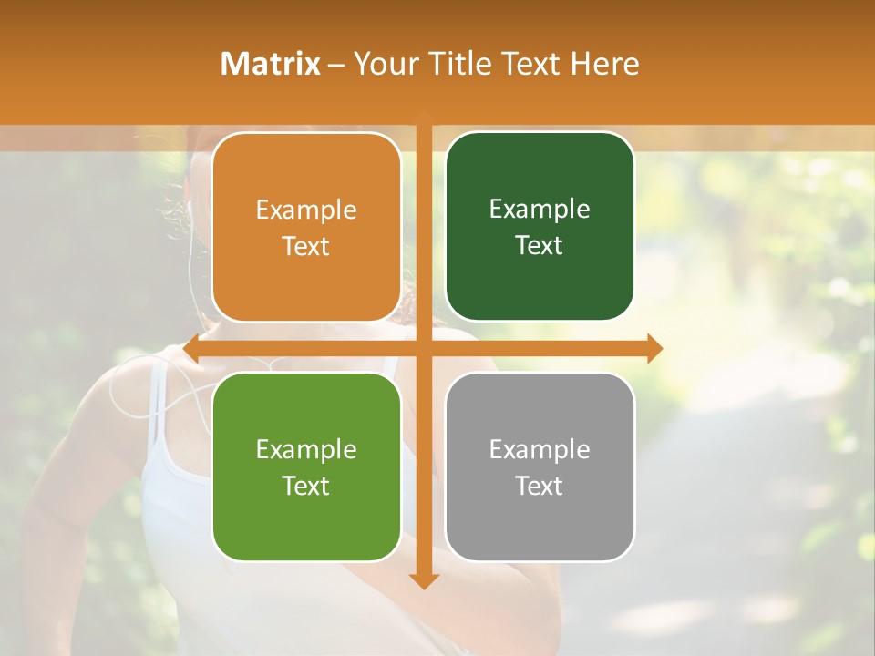 Standing Caucasian Woman PowerPoint Template