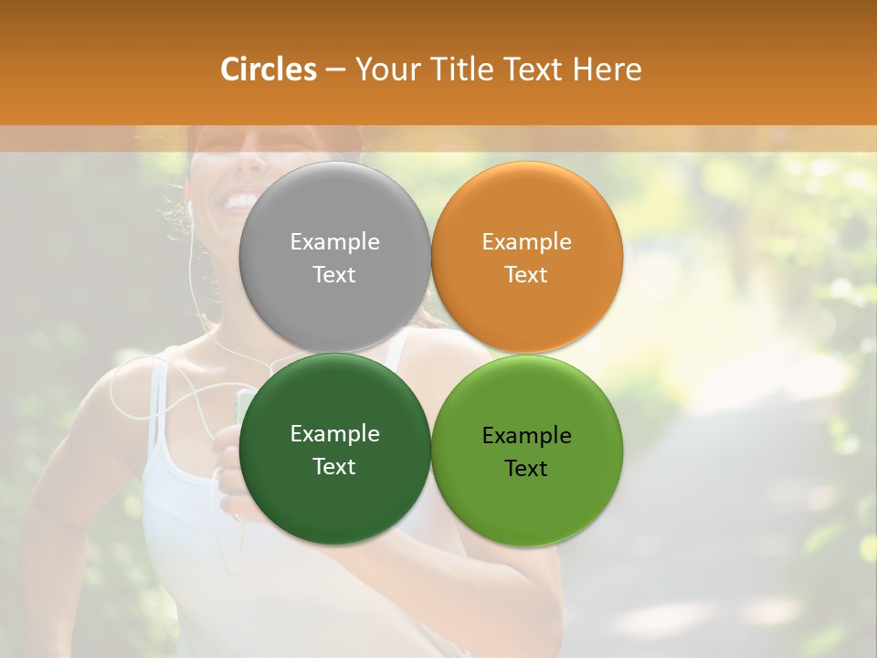 Standing Caucasian Woman PowerPoint Template