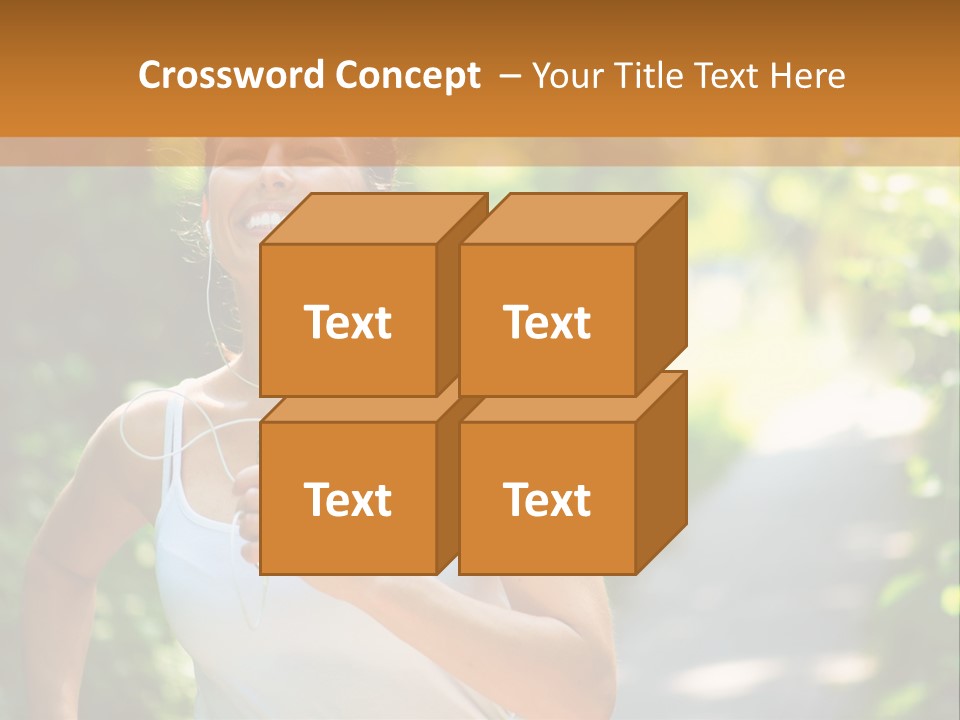 Standing Caucasian Woman PowerPoint Template