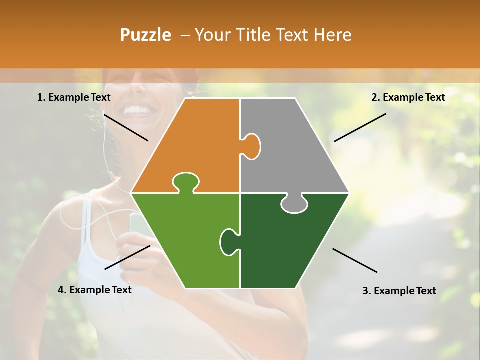 Standing Caucasian Woman PowerPoint Template