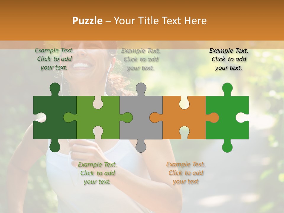 Standing Caucasian Woman PowerPoint Template