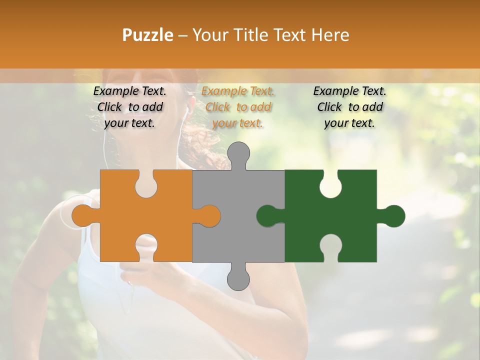 Standing Caucasian Woman PowerPoint Template