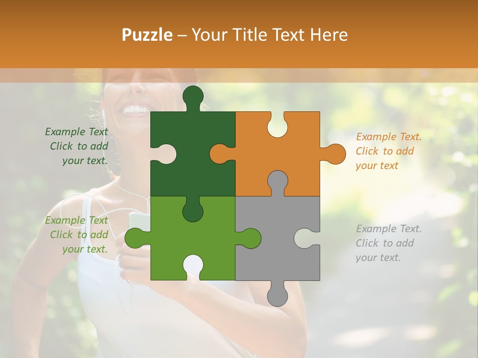 Standing Caucasian Woman PowerPoint Template