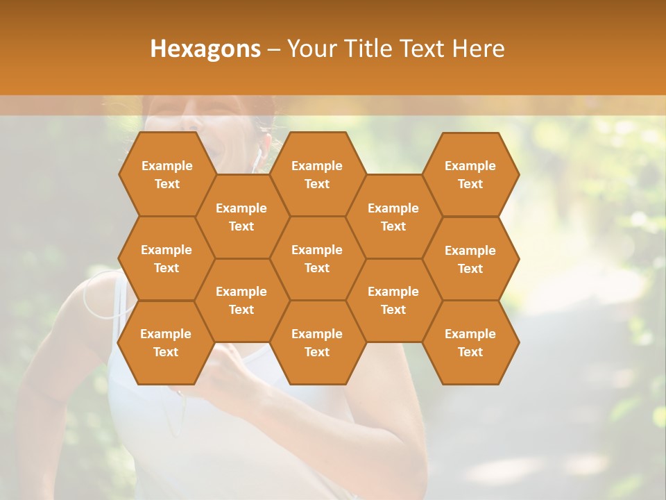 Standing Caucasian Woman PowerPoint Template