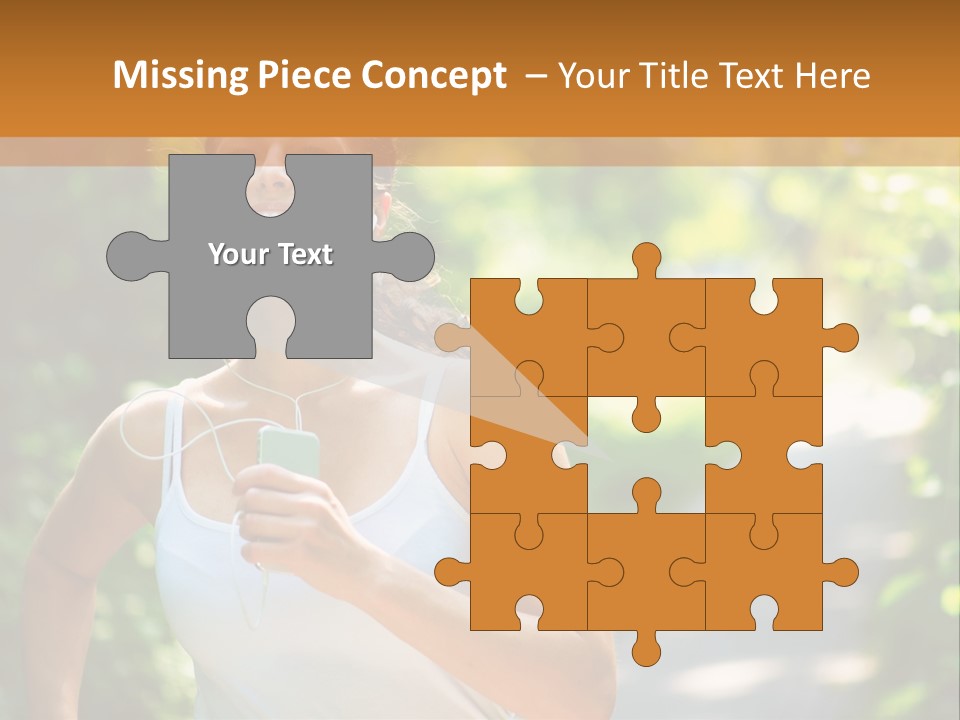 Standing Caucasian Woman PowerPoint Template