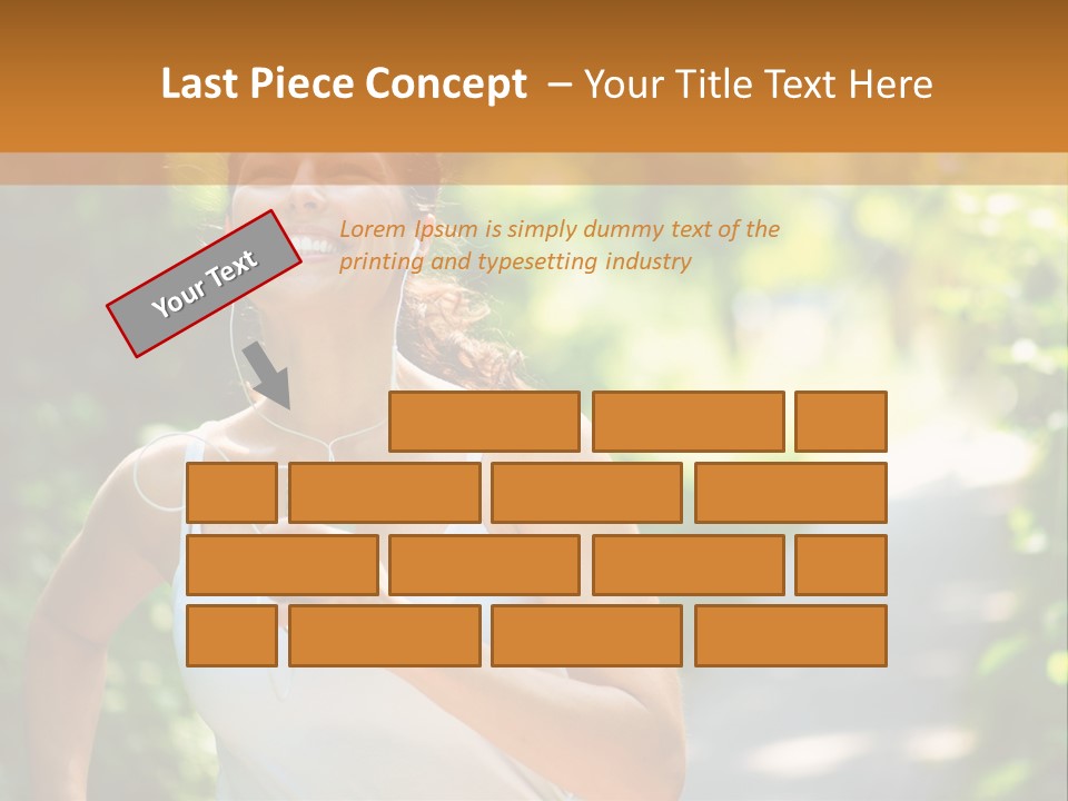 Standing Caucasian Woman PowerPoint Template