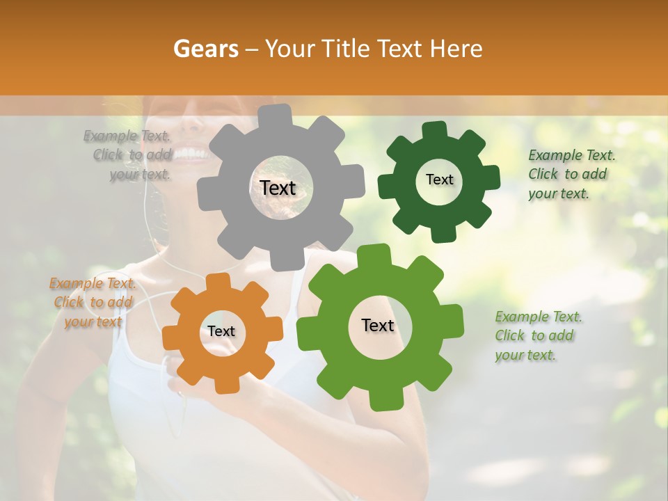 Standing Caucasian Woman PowerPoint Template