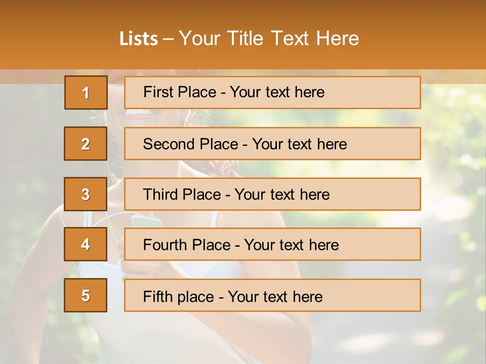 Standing Caucasian Woman PowerPoint Template