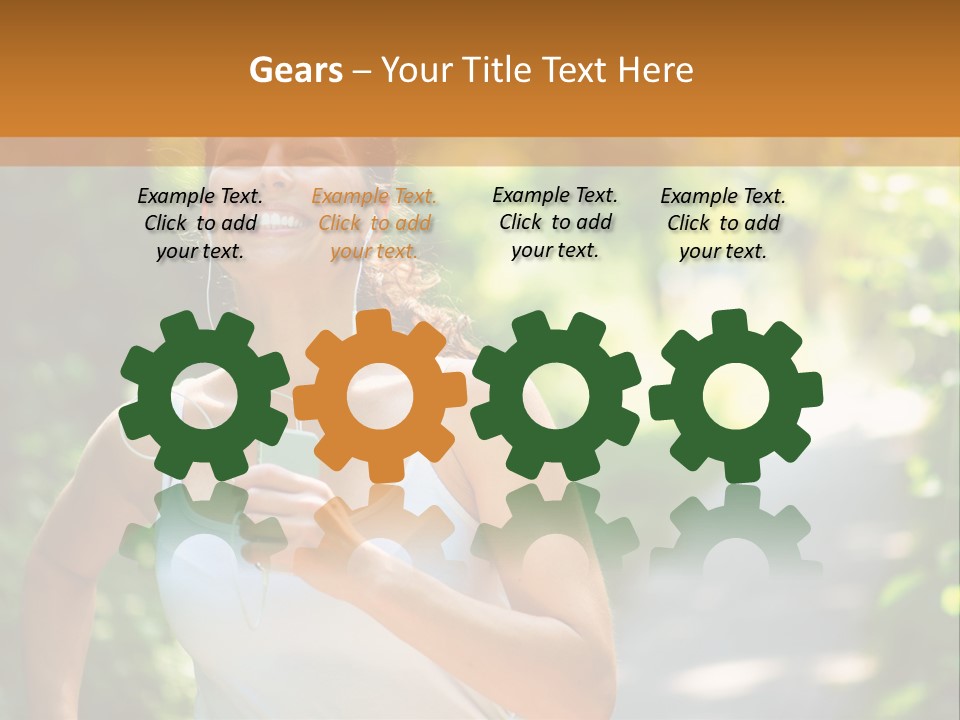 Standing Caucasian Woman PowerPoint Template