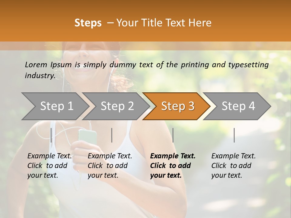 Standing Caucasian Woman PowerPoint Template