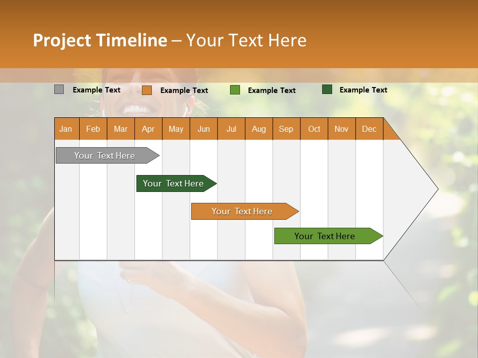 Standing Caucasian Woman PowerPoint Template