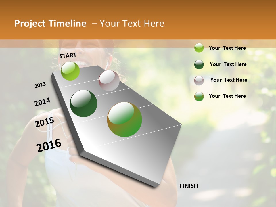 Standing Caucasian Woman PowerPoint Template