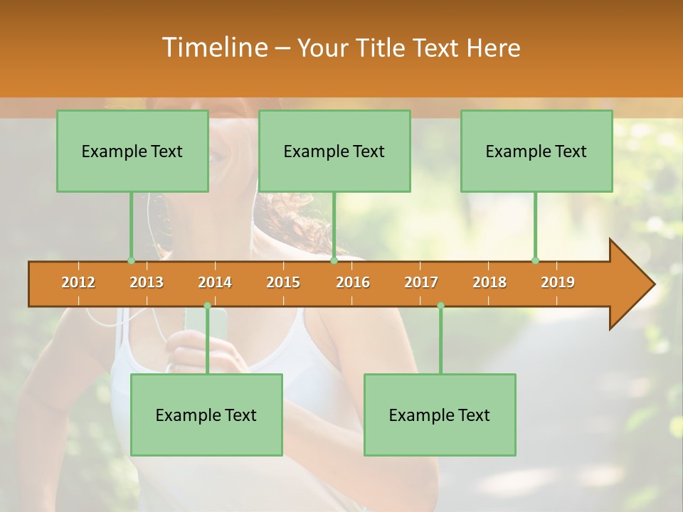 Standing Caucasian Woman PowerPoint Template