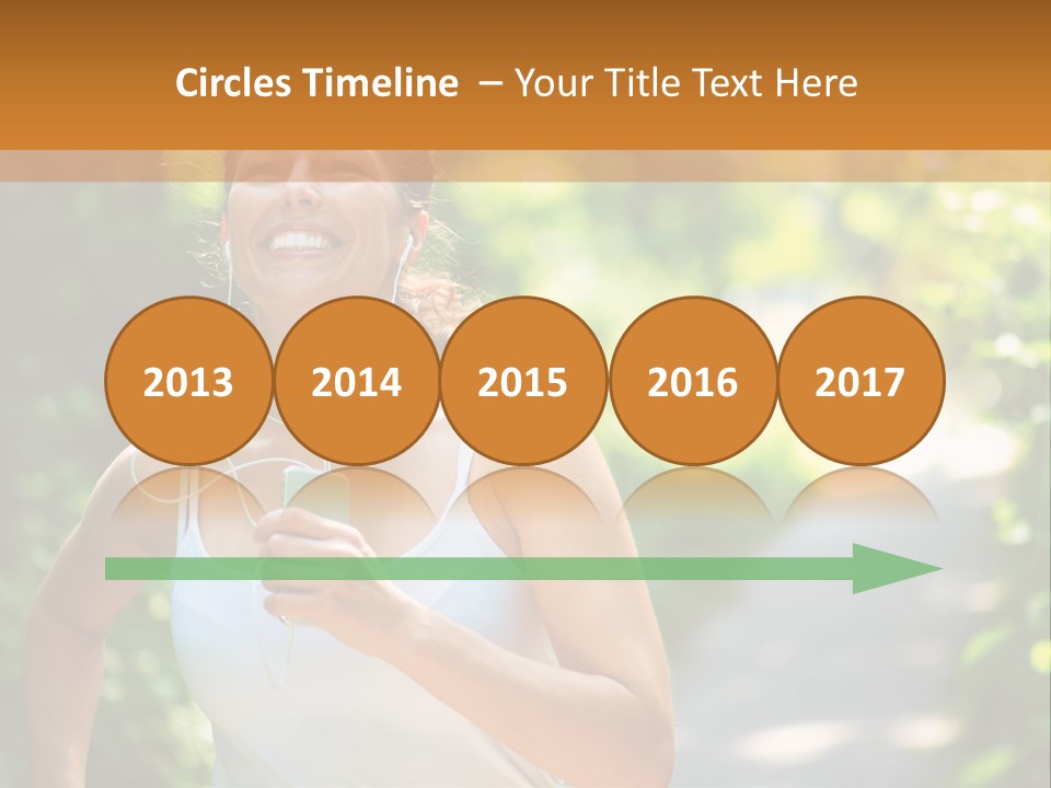 Standing Caucasian Woman PowerPoint Template