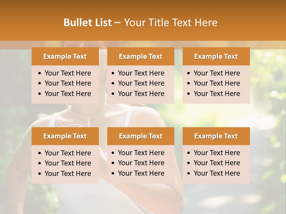 Standing Caucasian Woman PowerPoint Template