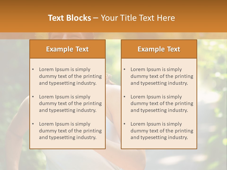 Standing Caucasian Woman PowerPoint Template