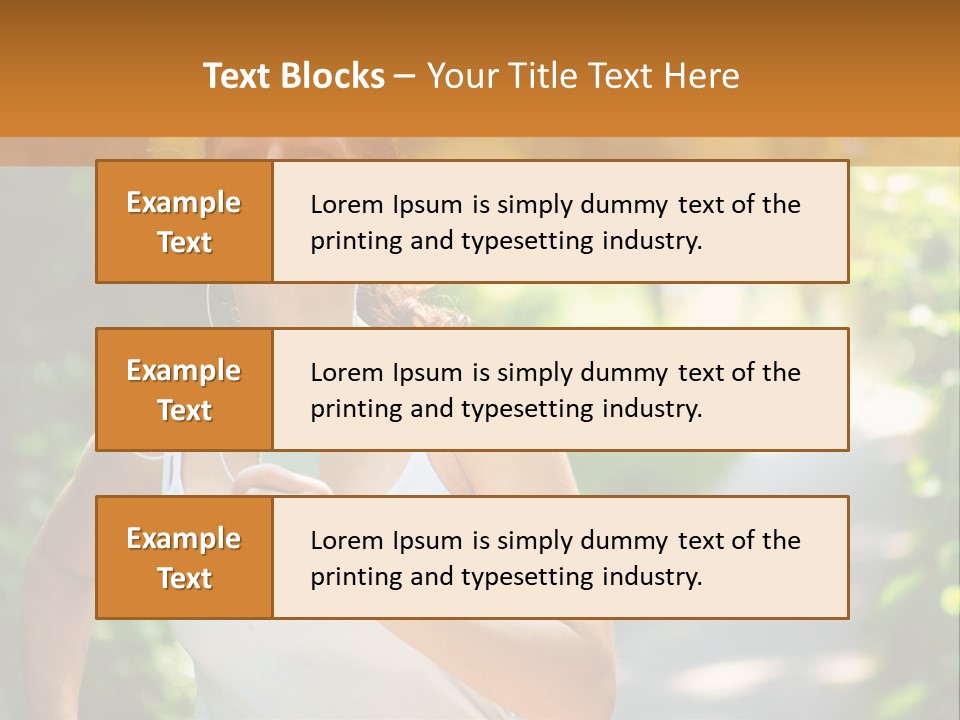Standing Caucasian Woman PowerPoint Template